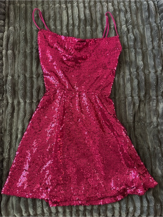 Lucy in the Sky Dresses & Skirts - Lucy in the Sky Fuchsia Sequin Slip Dress